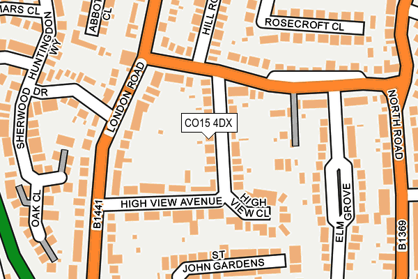 CO15 4DX map - OS OpenMap – Local (Ordnance Survey)