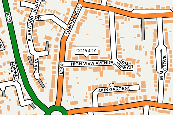 CO15 4DY map - OS OpenMap – Local (Ordnance Survey)