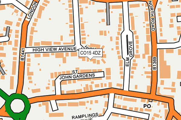 CO15 4DZ map - OS OpenMap – Local (Ordnance Survey)