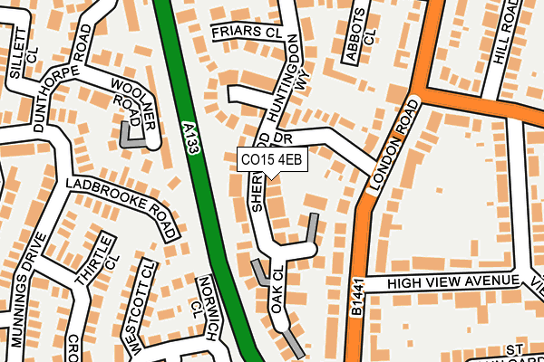 CO15 4EB map - OS OpenMap – Local (Ordnance Survey)