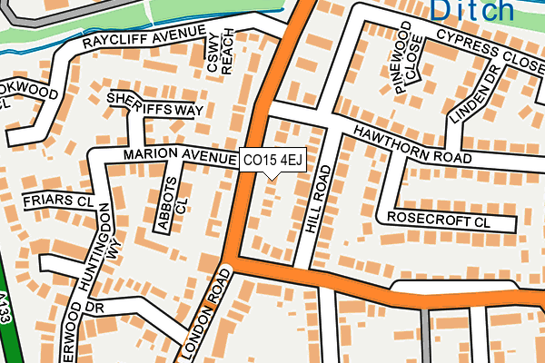 CO15 4EJ map - OS OpenMap – Local (Ordnance Survey)