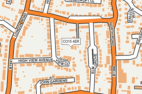 CO15 4ER map - OS OpenMap – Local (Ordnance Survey)