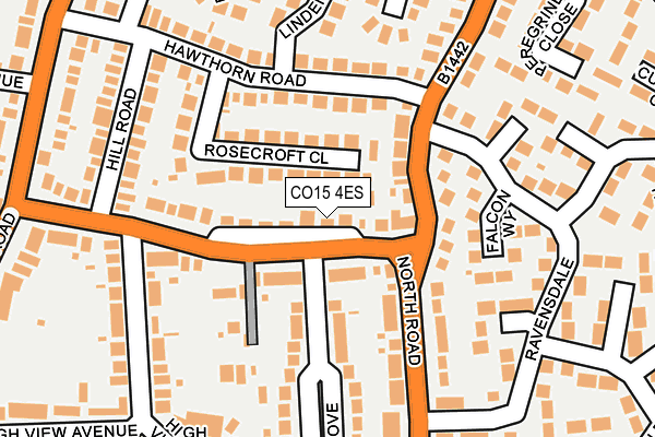 CO15 4ES map - OS OpenMap – Local (Ordnance Survey)
