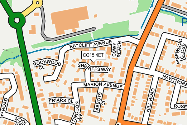 CO15 4ET map - OS OpenMap – Local (Ordnance Survey)