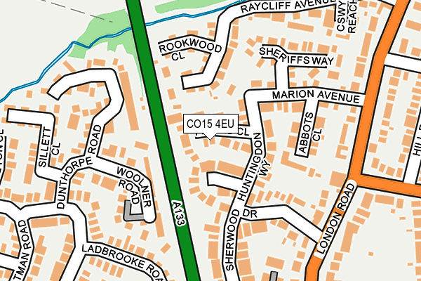 CO15 4EU map - OS OpenMap – Local (Ordnance Survey)