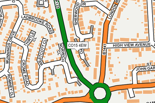 CO15 4EW map - OS OpenMap – Local (Ordnance Survey)
