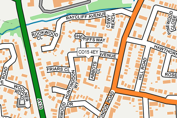 CO15 4EY map - OS OpenMap – Local (Ordnance Survey)