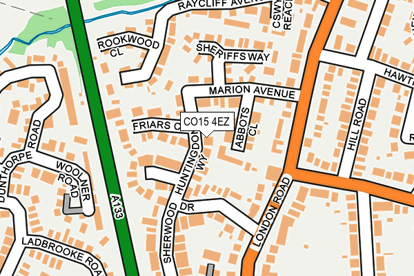 CO15 4EZ map - OS OpenMap – Local (Ordnance Survey)
