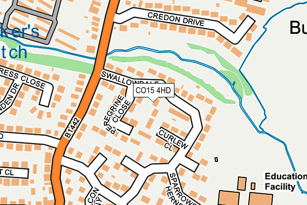 CO15 4HD map - OS OpenMap – Local (Ordnance Survey)