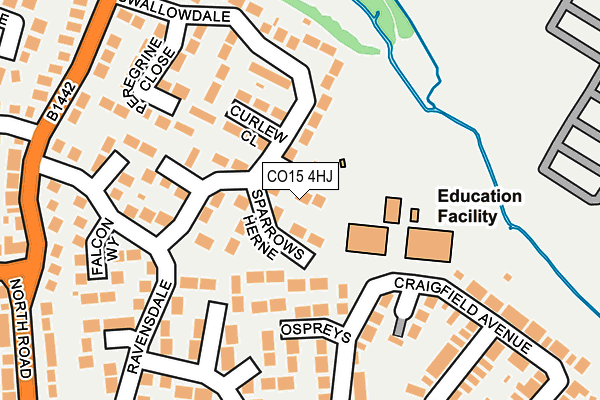 CO15 4HJ map - OS OpenMap – Local (Ordnance Survey)