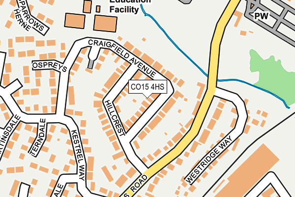 CO15 4HS map - OS OpenMap – Local (Ordnance Survey)