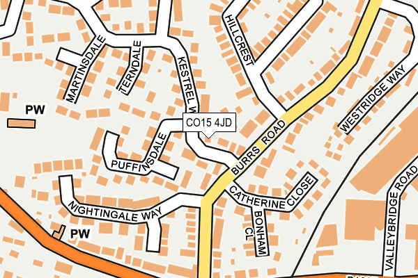 CO15 4JD map - OS OpenMap – Local (Ordnance Survey)