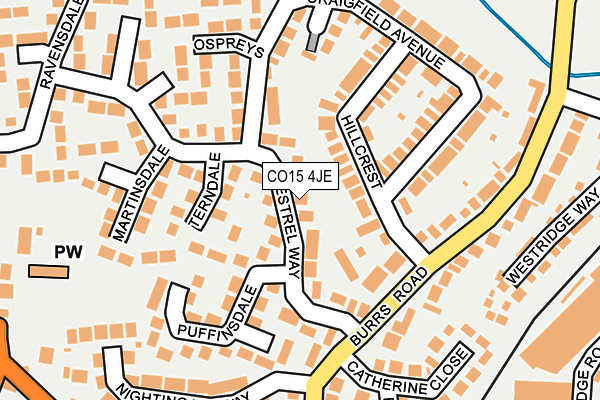 CO15 4JE map - OS OpenMap – Local (Ordnance Survey)