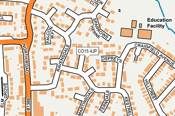 CO15 4JP map - OS OpenMap – Local (Ordnance Survey)