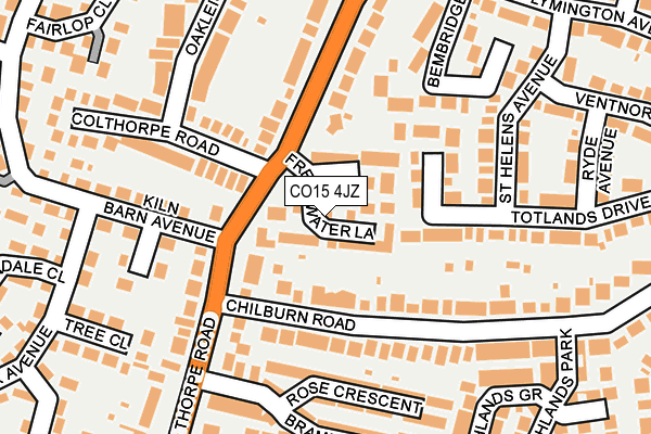 CO15 4JZ map - OS OpenMap – Local (Ordnance Survey)