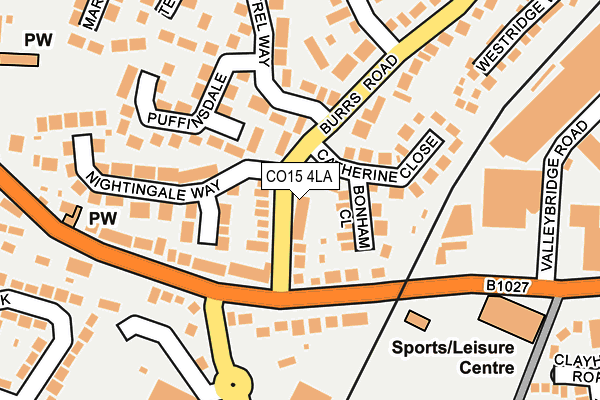 CO15 4LA map - OS OpenMap – Local (Ordnance Survey)