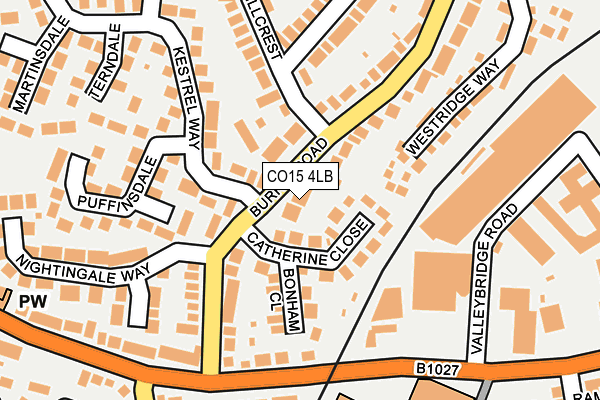 CO15 4LB map - OS OpenMap – Local (Ordnance Survey)