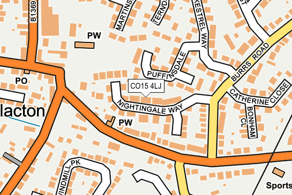 CO15 4LJ map - OS OpenMap – Local (Ordnance Survey)
