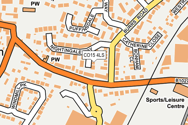CO15 4LS map - OS OpenMap – Local (Ordnance Survey)