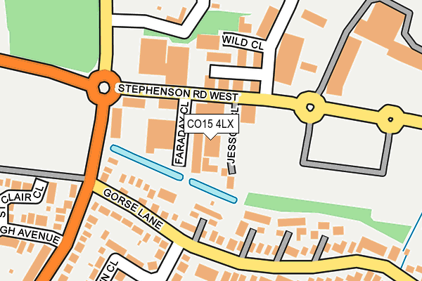 CO15 4LX map - OS OpenMap – Local (Ordnance Survey)