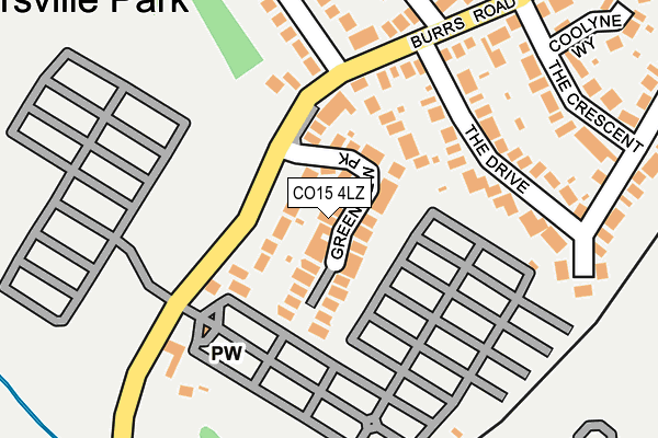 CO15 4LZ map - OS OpenMap – Local (Ordnance Survey)