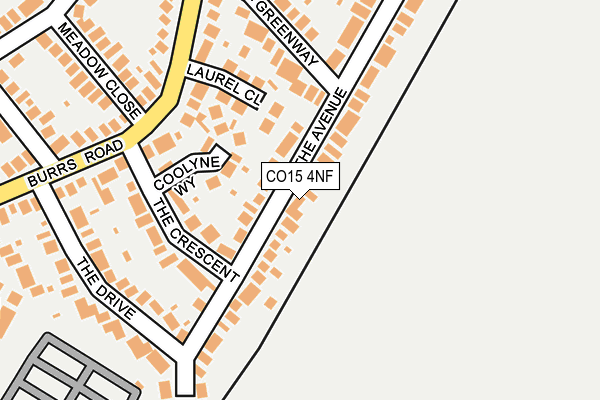 CO15 4NF map - OS OpenMap – Local (Ordnance Survey)