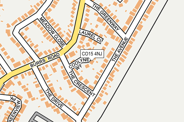 CO15 4NJ map - OS OpenMap – Local (Ordnance Survey)