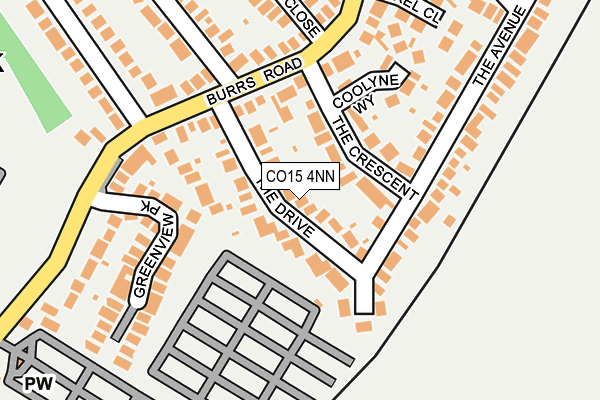 CO15 4NN map - OS OpenMap – Local (Ordnance Survey)