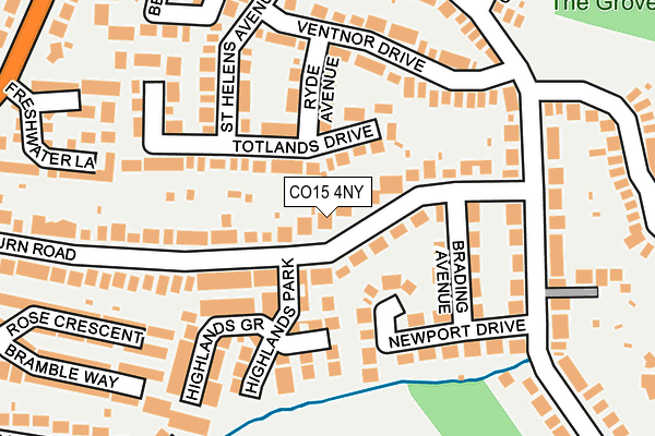CO15 4NY map - OS OpenMap – Local (Ordnance Survey)