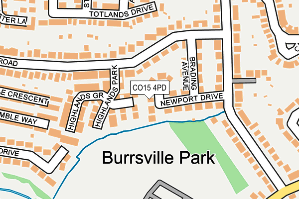 CO15 4PD map - OS OpenMap – Local (Ordnance Survey)