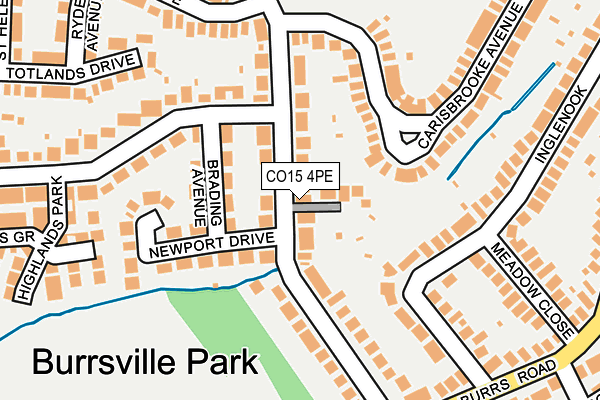 CO15 4PE map - OS OpenMap – Local (Ordnance Survey)