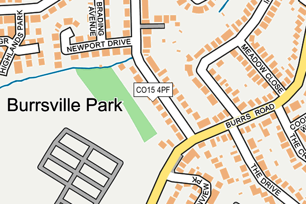 CO15 4PF map - OS OpenMap – Local (Ordnance Survey)