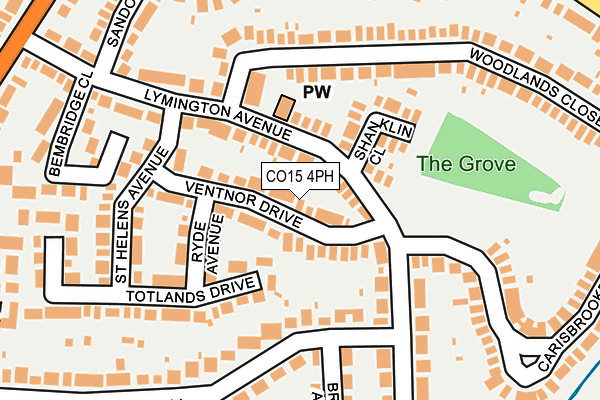 CO15 4PH map - OS OpenMap – Local (Ordnance Survey)