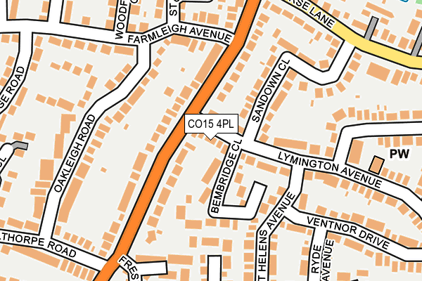 CO15 4PL map - OS OpenMap – Local (Ordnance Survey)