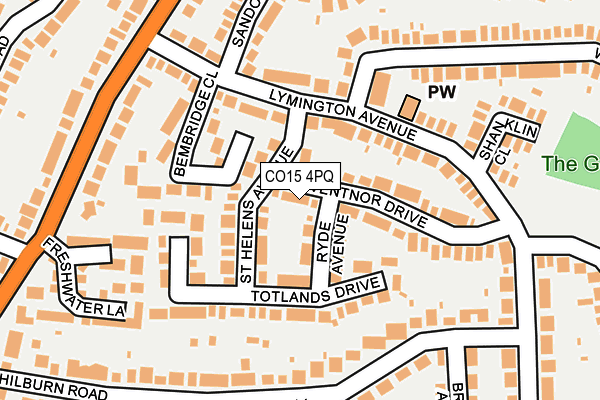 CO15 4PQ map - OS OpenMap – Local (Ordnance Survey)