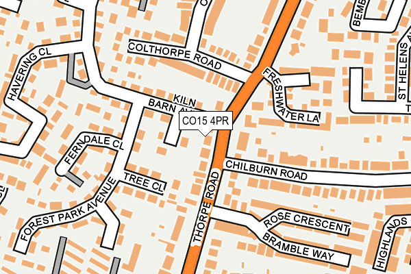 CO15 4PR map - OS OpenMap – Local (Ordnance Survey)