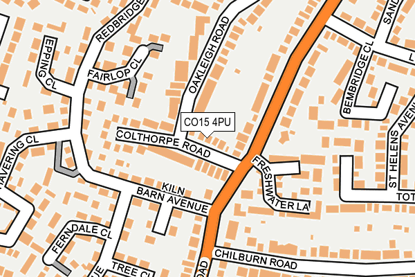 CO15 4PU map - OS OpenMap – Local (Ordnance Survey)