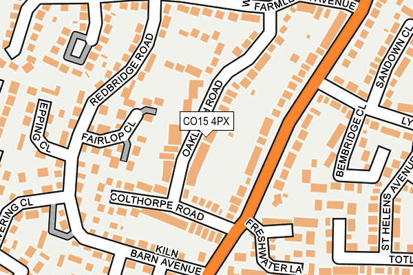 CO15 4PX map - OS OpenMap – Local (Ordnance Survey)