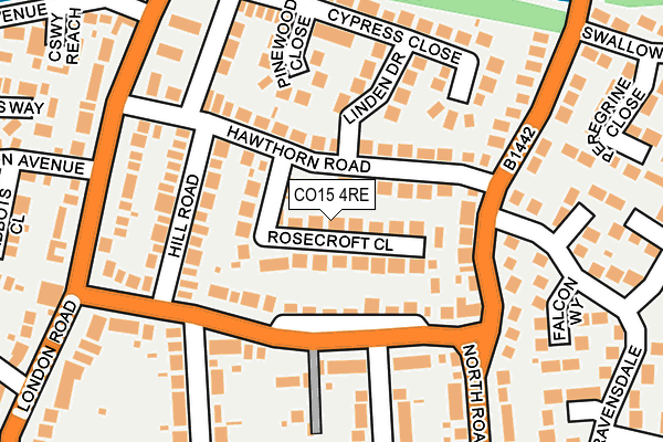 CO15 4RE map - OS OpenMap – Local (Ordnance Survey)