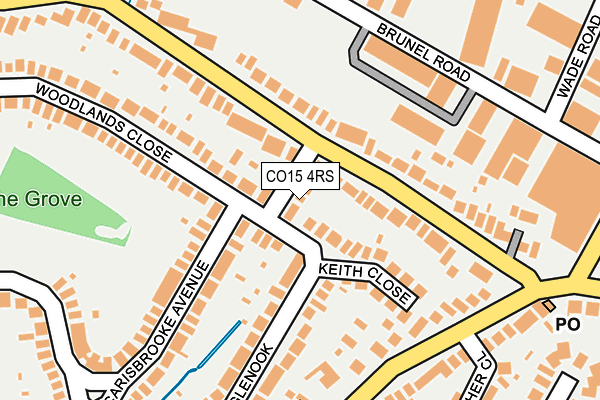 CO15 4RS map - OS OpenMap – Local (Ordnance Survey)