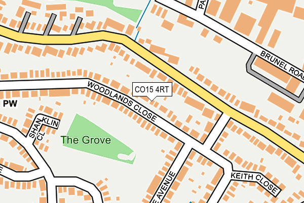 CO15 4RT map - OS OpenMap – Local (Ordnance Survey)