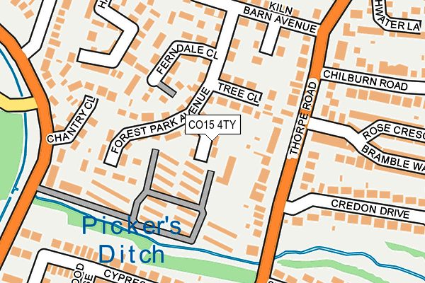 CO15 4TY map - OS OpenMap – Local (Ordnance Survey)