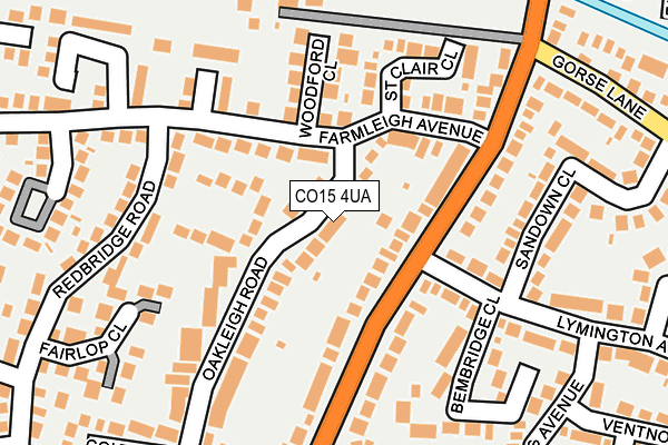 CO15 4UA map - OS OpenMap – Local (Ordnance Survey)