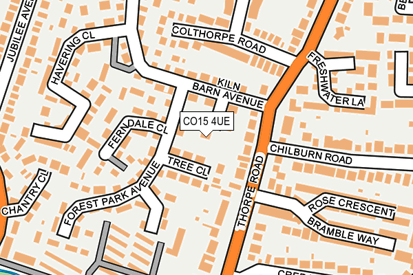 CO15 4UE map - OS OpenMap – Local (Ordnance Survey)