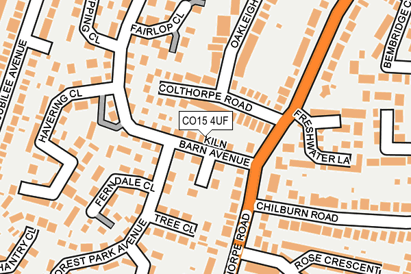 CO15 4UF map - OS OpenMap – Local (Ordnance Survey)