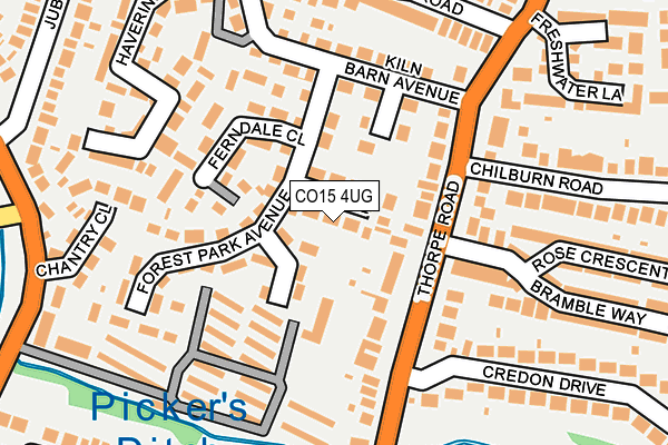 CO15 4UG map - OS OpenMap – Local (Ordnance Survey)