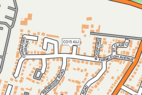 CO15 4UJ map - OS OpenMap – Local (Ordnance Survey)