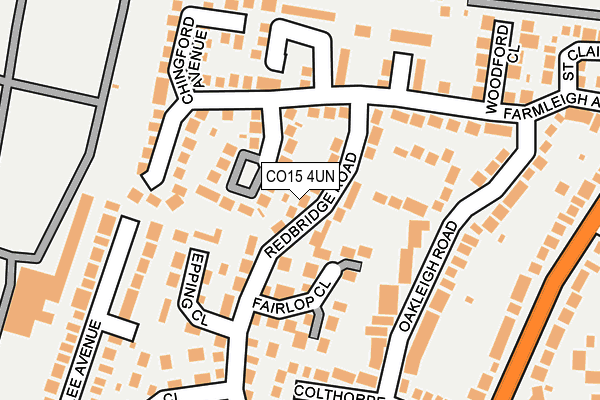 CO15 4UN map - OS OpenMap – Local (Ordnance Survey)