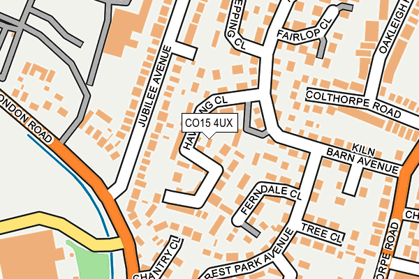 CO15 4UX map - OS OpenMap – Local (Ordnance Survey)