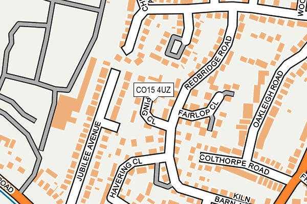 CO15 4UZ map - OS OpenMap – Local (Ordnance Survey)